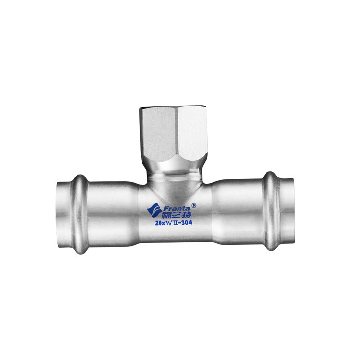 Trójnik z gwintem żeńskim V ze stali nierdzewnej